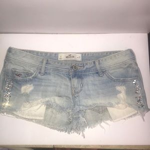 Hollister Distressed Rhinestone Shorts
